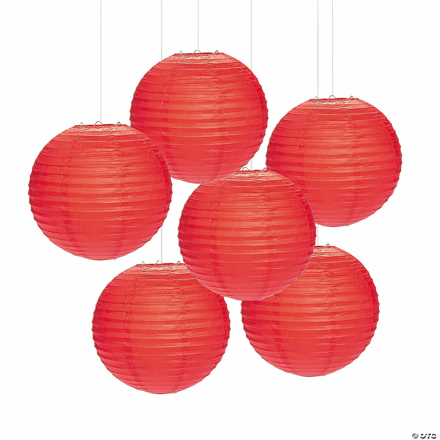 12" Solid Color Paper Lanterns - 6 Pc. 3 12" Solid Color Paper Lanterns - 6 Pc.