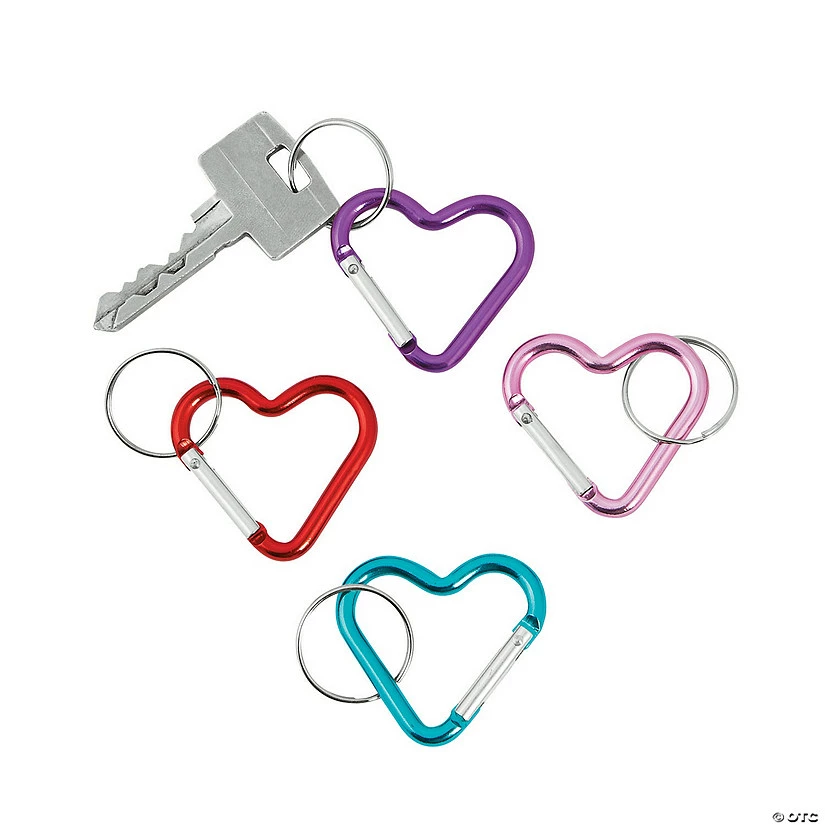 Heart Clip Keychains - 12 Pc. - Image 2