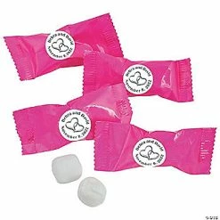 Personalized Hot Pink Two Hearts Buttermints - 108 Pc.