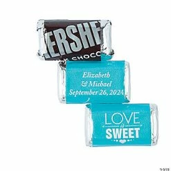 Personalized Love is Sweet Mini Candy Bar Sticker Labels - 30 Pc.