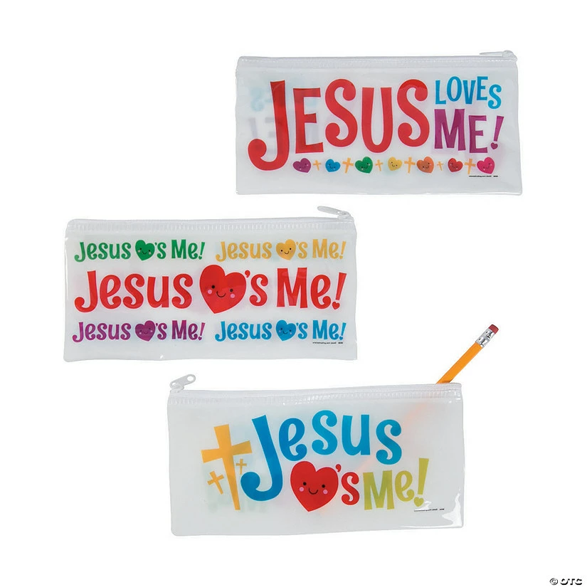 Jesus Loves Me Pencil Cases - 12 Pc. - Image 2