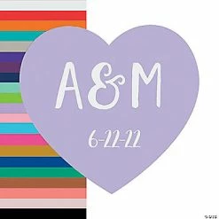 Personalized Heart-Shaped Initial Stickers - 144 Pc.