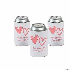 Personalized Premium Neoprene Hearts Can Coolers - 24 Pc.