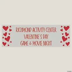 Red Hearts Valentine’s Day Custom Banner - Medium