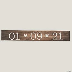 Personalized Rustic Wedding Date Canvas Sign
