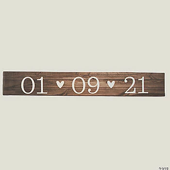 Personalized Rustic Wedding Date Canvas Sign