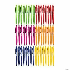 Personalized Solid Color Retractable Pen Assortment - 48 Pc.