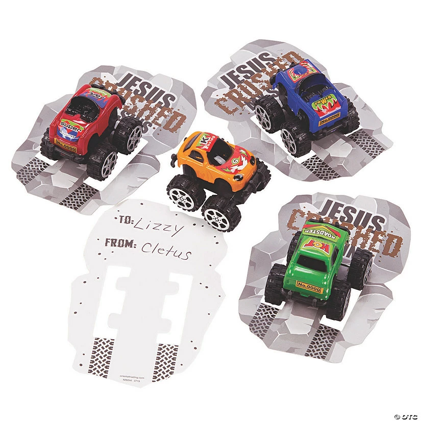 Jesus Crushed My Sins Pullback Trucks Exchanges with Card for 12 - Image 2