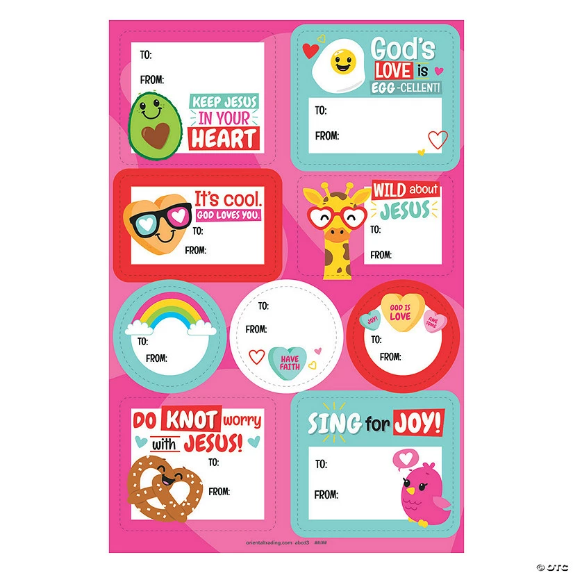 Valentine To/From Sticker Sheets - 450 Pc. - Image 2
