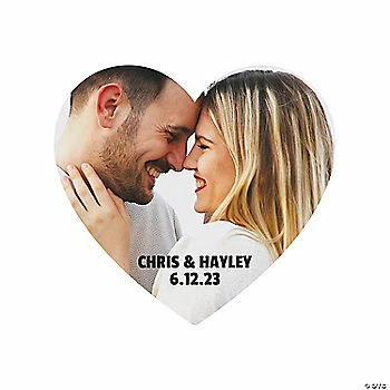 Custom Photo Heart Magnets - 24 Pc.