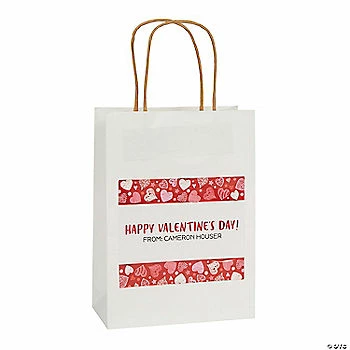 Medium Personalized Valentine’s Day Gift Bags – 12 Pc.