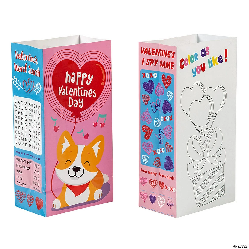 Valentine’s Day Activity Treat Bags - 12 Pc. - Image 2
