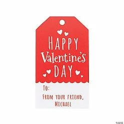 Personalized Valentine’s Day Gift Tags - 24 Pc.