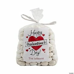 Personalized Happy Valentine’s Day Cellophane Bag Kit – 50 Pc.
