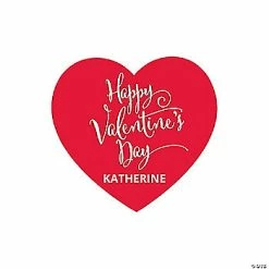 Personalized Happy Valentine’s Day Favor Stickers – 48 Pc.