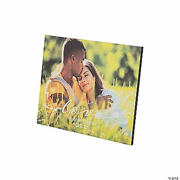 Personalized Medium Couple's Love Photo Tabletop Sign