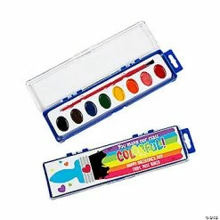 Personalized 8-Color Watercolor Paint Tray Valentine Exchanges for 12