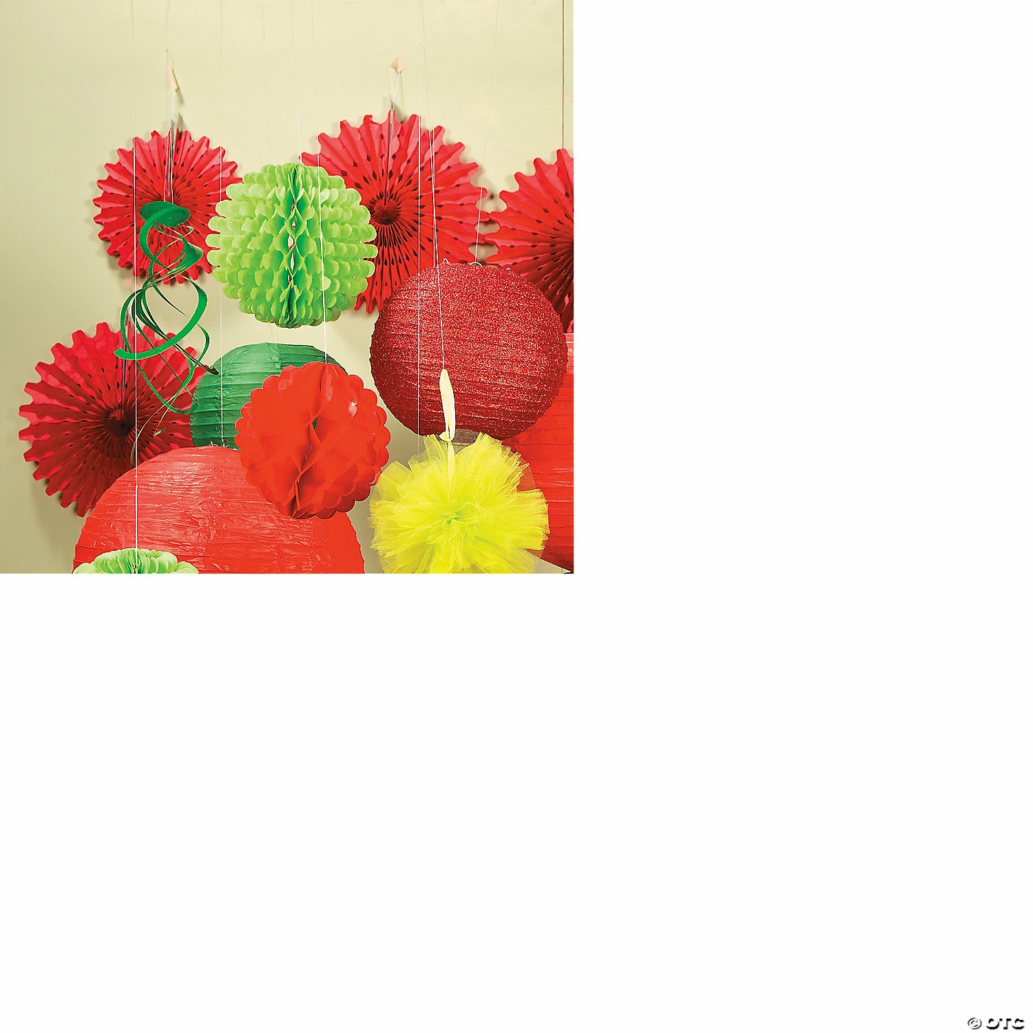 Hanging Tissue Paper Pom-Pom Decorations - 6 Pc. - Image 3