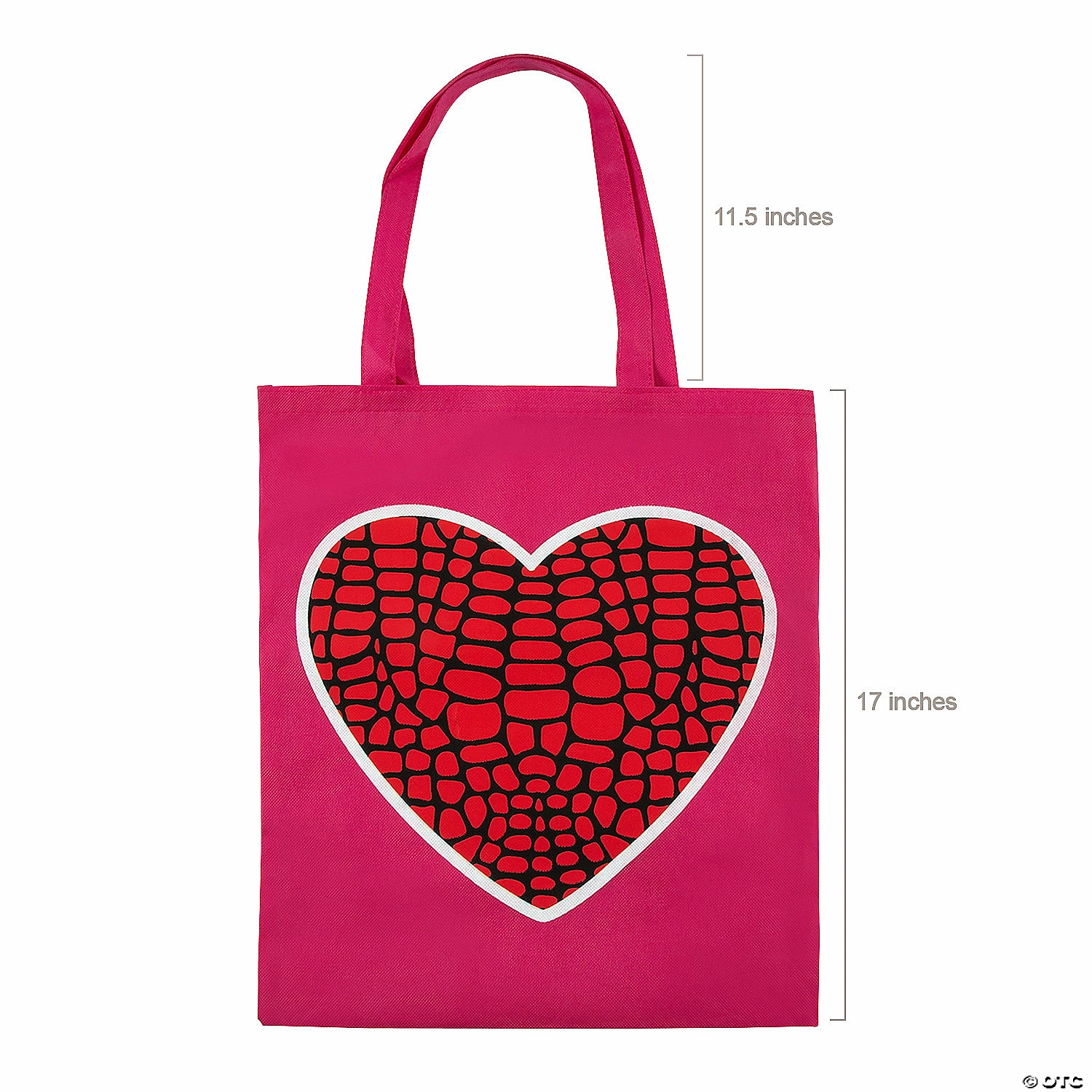 15" x 17" Large Valentine Snake Print Nonwoven Tote Bags - 12 Pc. - Image 2