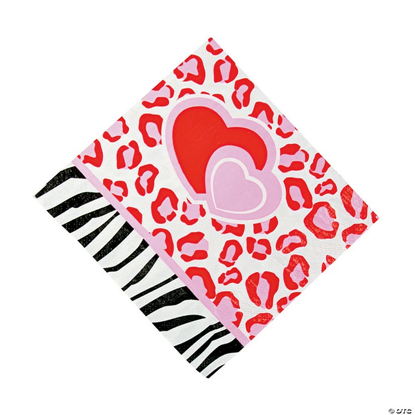 Wild For You Valentine Luncheon Napkins - 16 Pc. - Image 2