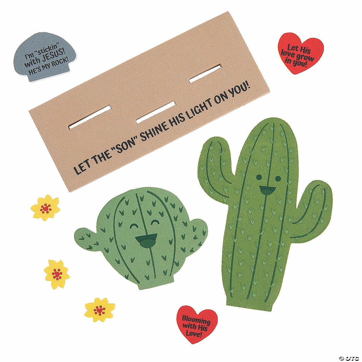 3D Let His Love Grow Cactus Stand-Up Craft Kit - Makes 12 - Image 2