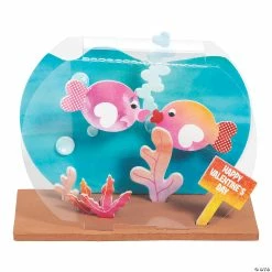 3D Valentine Fishbowl Craft Kit - Makes 12