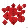 Hanging Paper Honeycomb Decoration Assortment - 12 Pc.