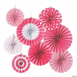 Hanging Paper Fan Assortment - 8 Pc.