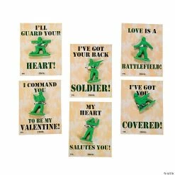 Army Guy Erasers with Valentine's Day Card for 24