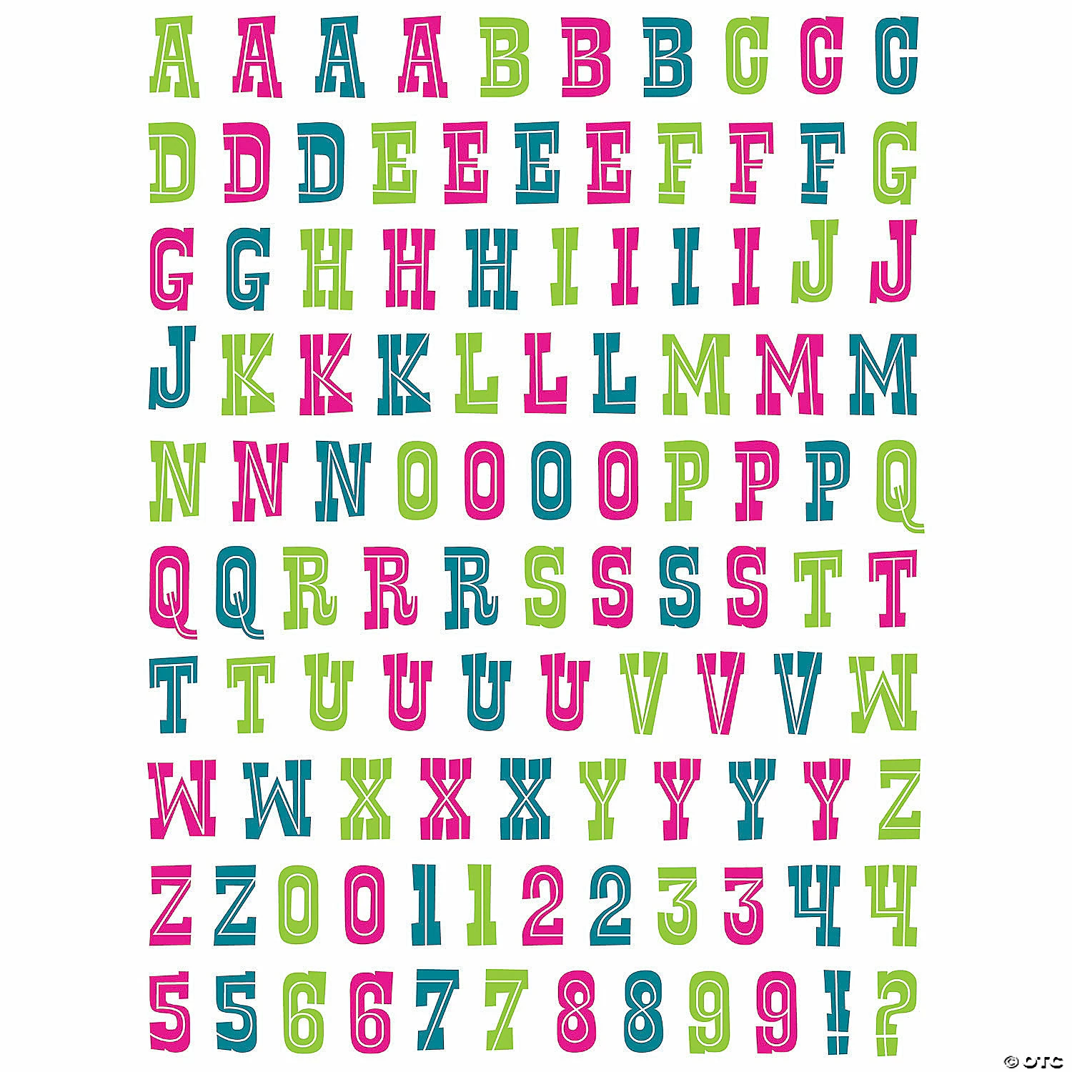 Basic Alphabet Sticker Pack - 12 Sheets - Image 2