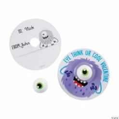 Bouncy Ball Valentine Exchanges with Card for 12