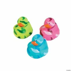 Bright Camo Rubber Ducks - 12 Pc.