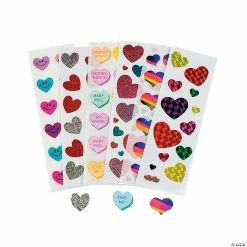 Bulk Valentine Sticker Sheet Assortment - 100 sheets