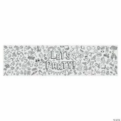 Color Your Own Art Party Banner