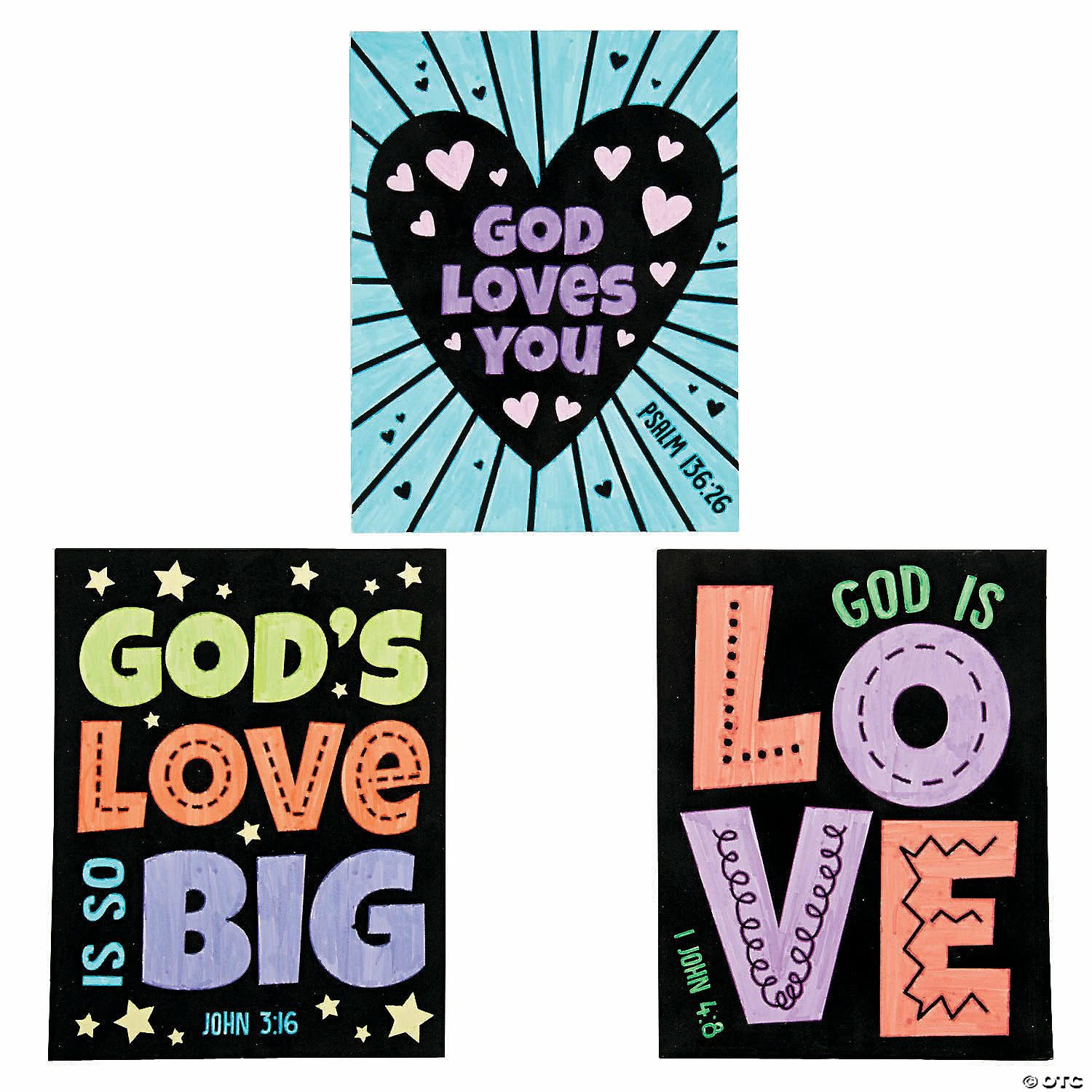 Color Your Own God’s Love Fuzzy Posters - 24 Pc. - Image 2