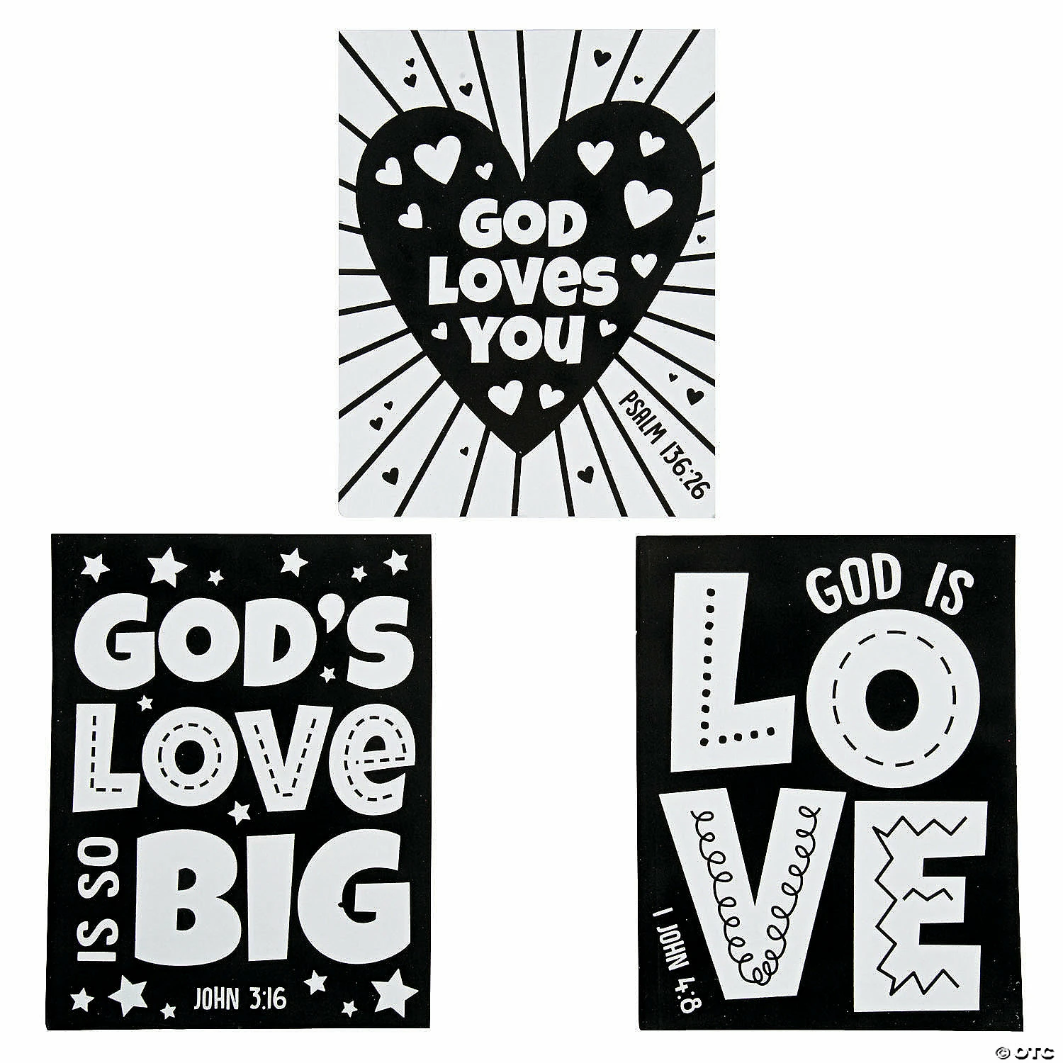 Color Your Own God’s Love Fuzzy Posters - 24 Pc.