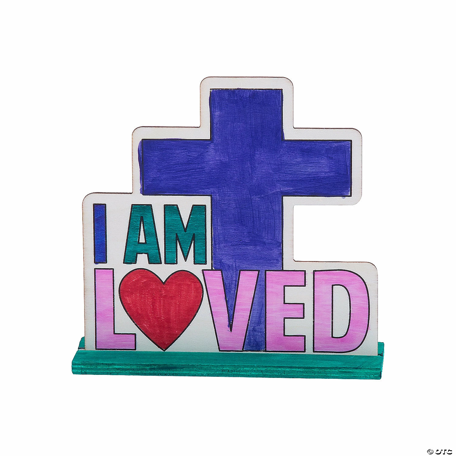 Color Your Own I Am Loved Tabletop Signs - Makes 12 - Image 2