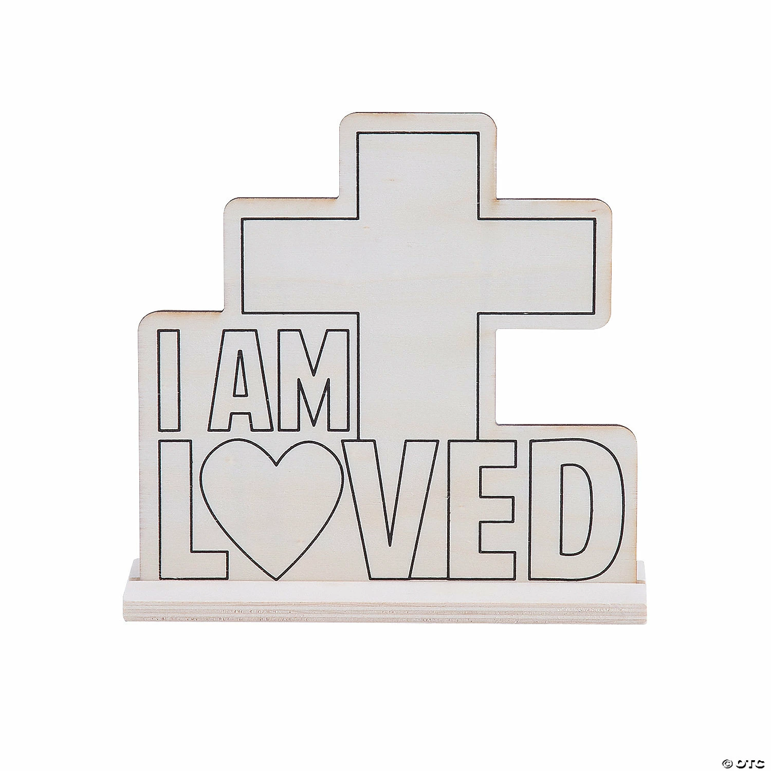 Color Your Own I Am Loved Tabletop Signs - Makes 12