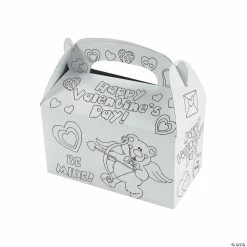 Color Your Own Valentine Boxes - 12 Pc.