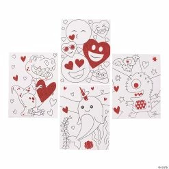 Color Your Own Valentine Glitter Posters - 24 Pc.