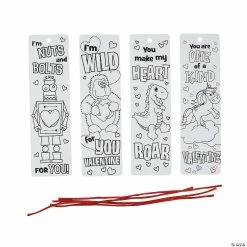 Color Your Own Valentine’s Day Bookmarks - 12 Pc.