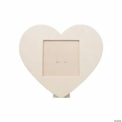 DIY Unfinished Wood Heart-Shaped Frames - 12 Pc.