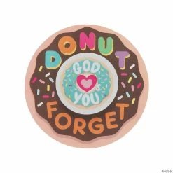 Donut Forget God Loves You Eraser Valentine Exchanges with Card for 12