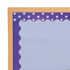 Double-Sided Solid & Polka Dot Bulletin Board Borders - 12 Pc.