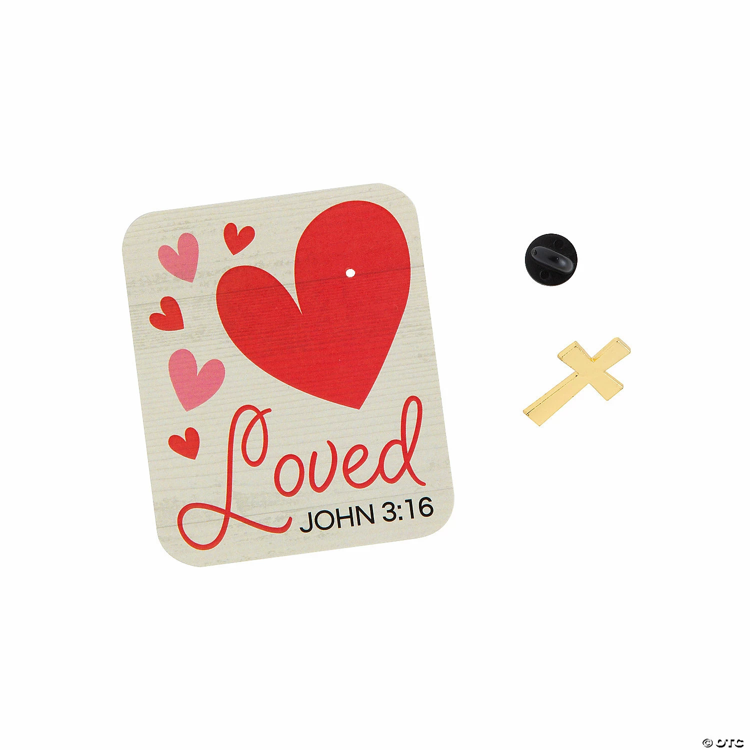 Faith Valentine Cross Pin Valentine Exchanges with Card for 12 4 Faith Valentine Cross Pin Valentine Exchanges with Card for 12 - Image 2