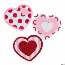 Felt Valentine’s Day Heart Magnet Craft Kit - Makes 12