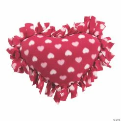 Fleece Valentine Heart Tied Pillow Craft Kit - Makes 6