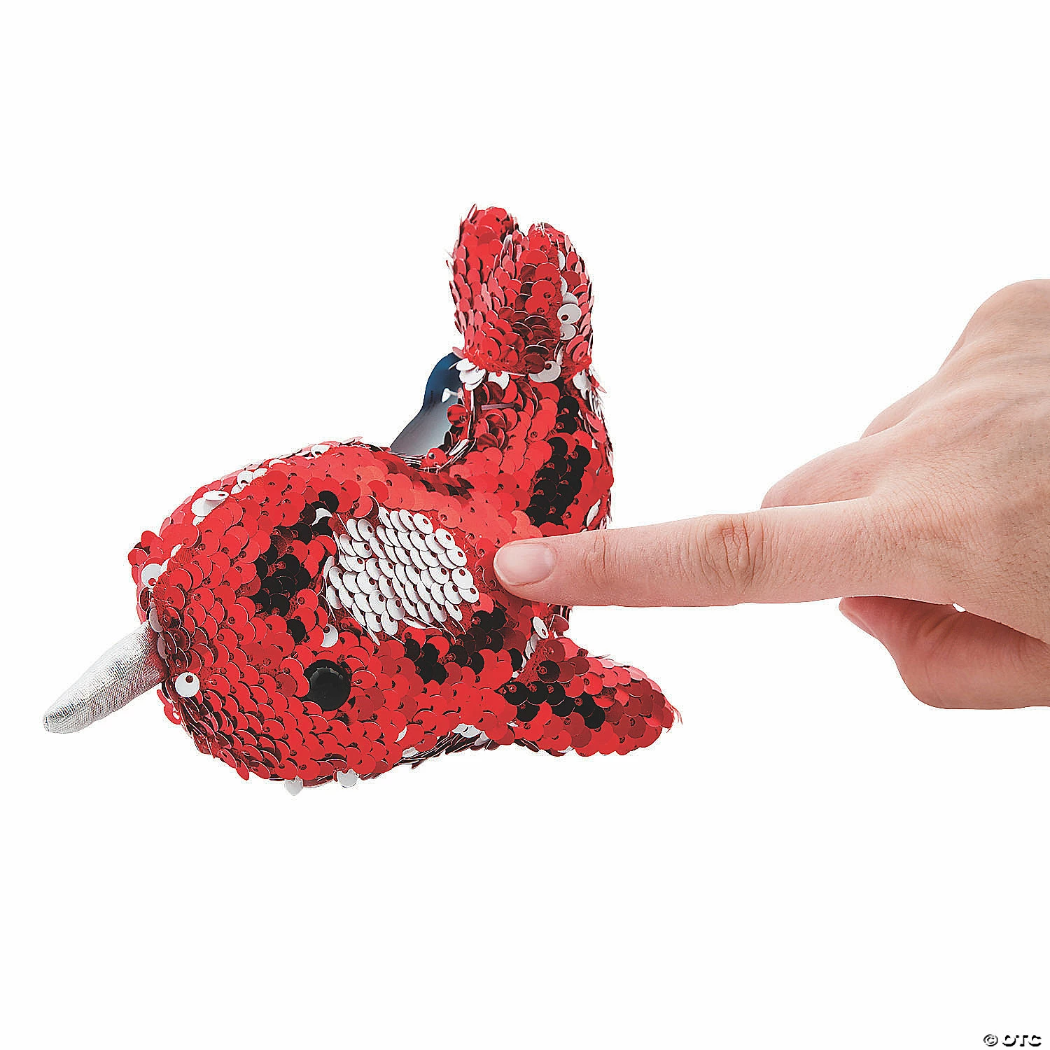 Flipping Sequin Stuffed Narwhal Valentine Exchanges with Card for 12