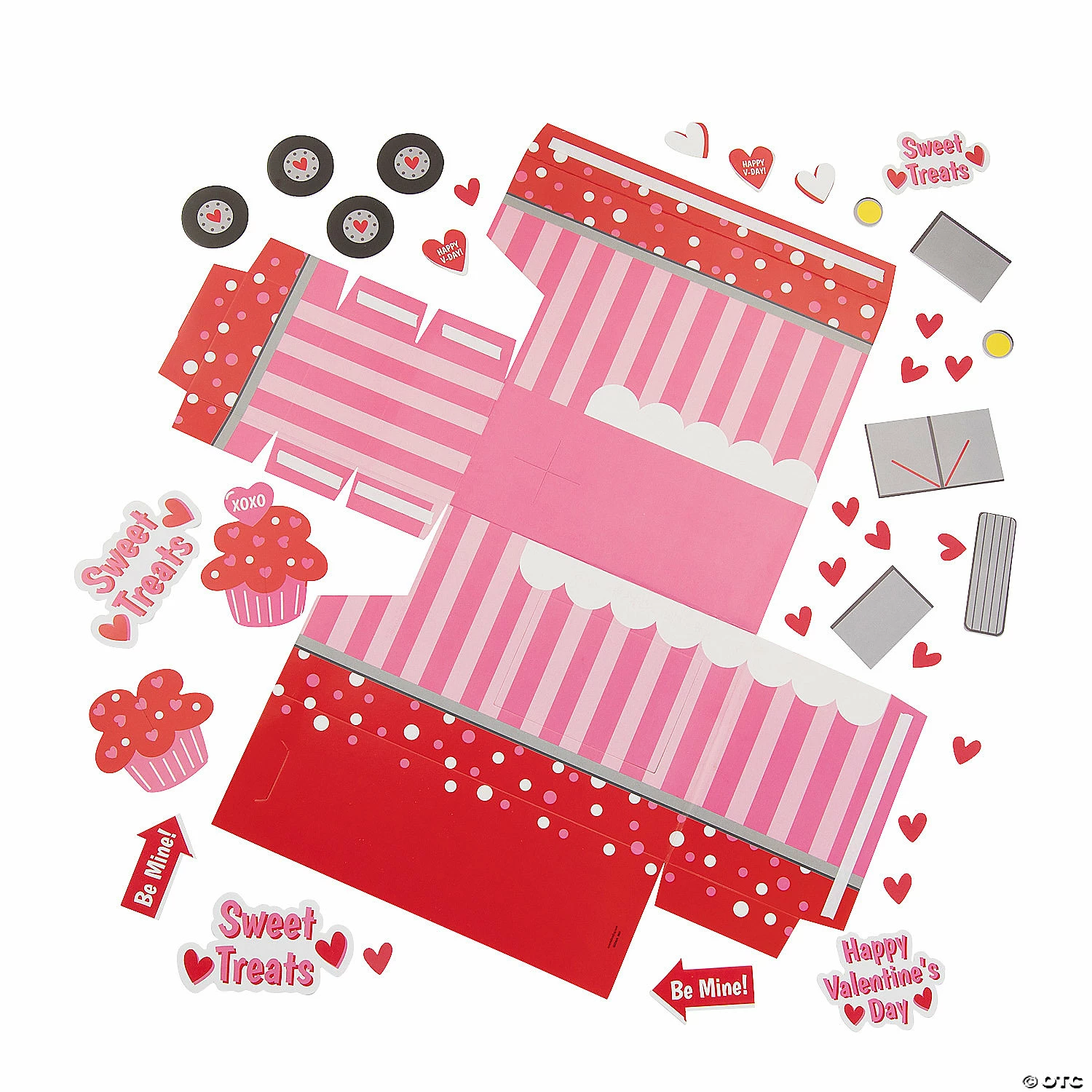 Food Truck Valentine Card Box Craft Kit - Makes 1 - Image 2