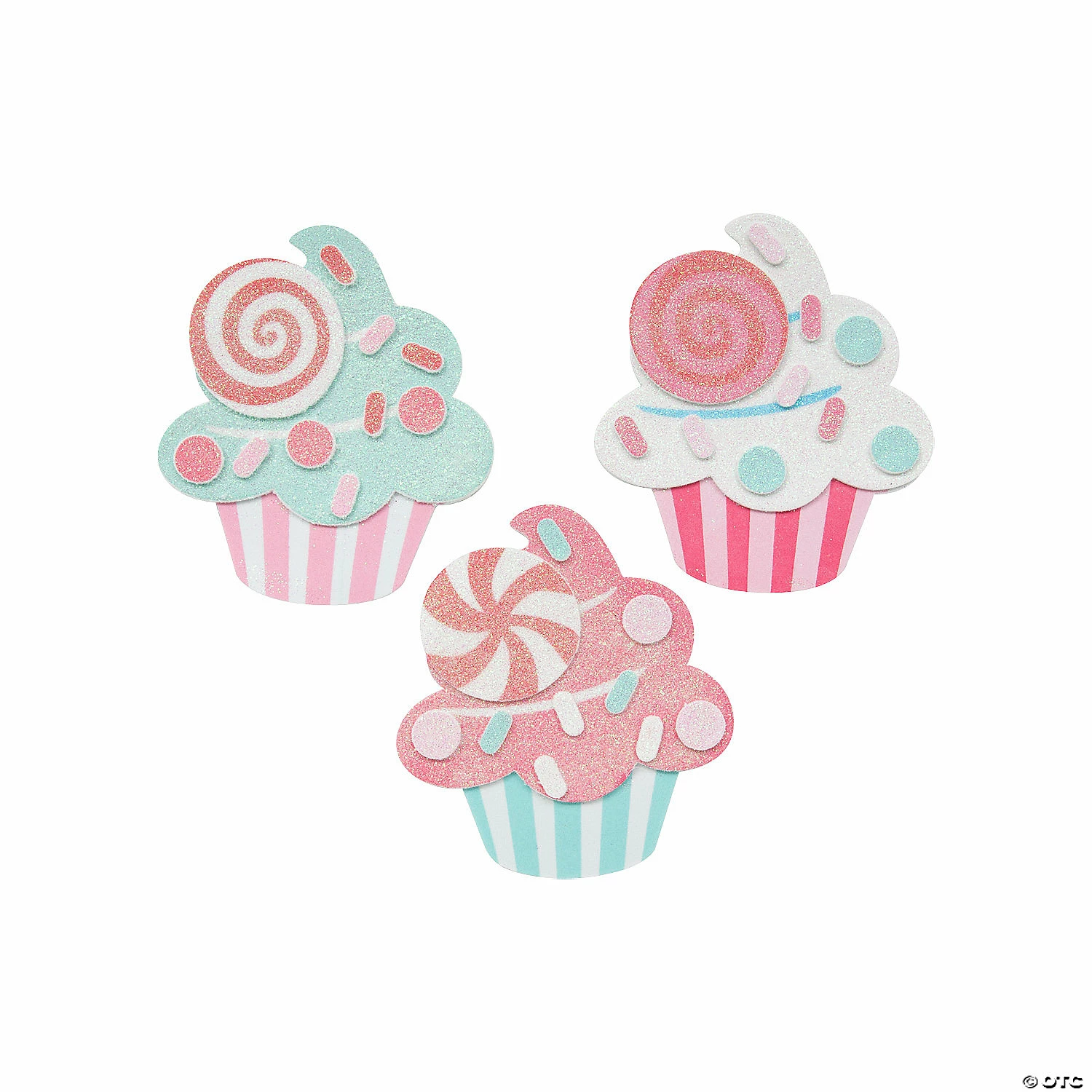 Glitter Cupcake Magnet Craft Kit - Makes 12